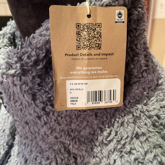 NWT Patagonia Los Gatos Fleece Vest Women's Smolder Blue XL - Picture 7 of 7